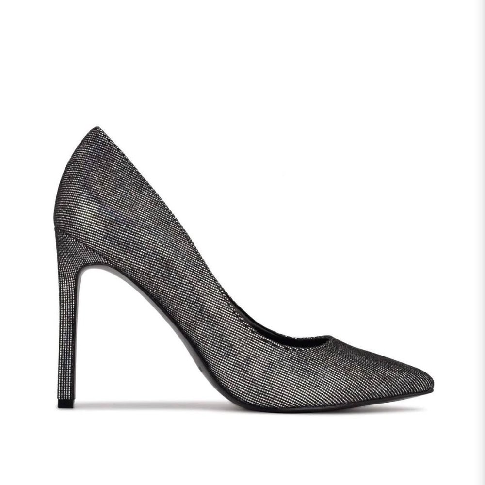 NEW Nine West Silver Metallic Pump Shoe Sz 12